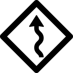 Curvy Road Ahead Tracing Svg Vector, Free Vectors File